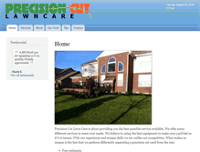 Tablet Screenshot of precisioncutlawncare.com